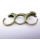 Punk   Rhinestone Bronze silver metal snake  three Fingers Ring #10 #7.5 #8.5 R-0015