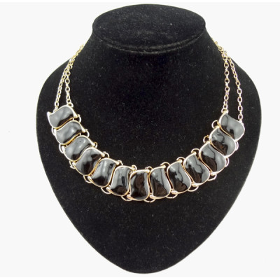 New gold plated enamel pee shape candy double chain necklace N-4578