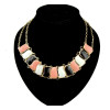 New gold plated enamel pee shape candy double chain necklace N-4578