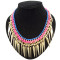 New gold plated ribbon rivet tassels choker necklace N-1319