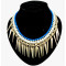 New gold plated ribbon rivet tassels choker necklace N-1319
