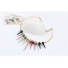 New charming colorful rivet tassels collar choker necklace N-2025