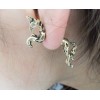 punk gold plated vintage bronze/silver  colorful horse Ear Cuff  ear stud  E-1654