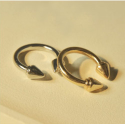 wholesale 3 pieces Punk  gold silver black tone rivet opened ring R-0124