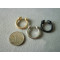 wholesale 3 pieces Punk  gold silver black tone rivet opened ring R-0124