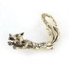 retro Gothic punk bronze silver metal  fox king  ear cuff ear stud E-1203