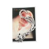 retro Gothic punk bronze silver metal  fox king  ear cuff ear stud E-1203