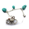 New Rhinestone Beetle Scorpion Resin Stone Chain Tassels Ear Cuff Stud Earrings E-1187
