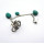 New Rhinestone Beetle Scorpion Resin Stone Chain Tassels Ear Cuff Stud Earrings E-1187