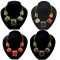 Hot Vintage Gold Stone Gem Geometrical Round Square Choker Necklace N-1048