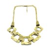 Hot Retro Gold Anomalistic Geometrical Hollow Out Square Choker Bib Necklace N-1792
