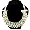 New  Cocktail Silk Ribbon Chain Shinny Crystal Choker Bib Necklace N-2259
