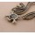 retro bronze silver metal snake rhinestone skull ear cuff earring E-1182