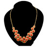 gold plated enamel rivet choker necklace N-0253