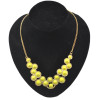 gold plated enamel rivet choker necklace N-0253