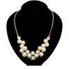 gold plated enamel rivet choker necklace N-0253