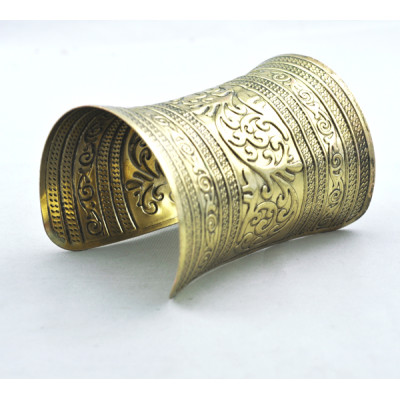 B-0143 4Colors Vintage Metal Big Wide Open Cuff Bangles for Women Boho Tribal Party Jewelry
