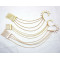 Gold Plated Rivet Tassels Ear Cuff Tuck Comb Hairpin