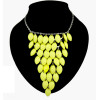 Multilayer geometry triangle fruit gem shape choker necklace N-0256