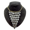 Multilayer geometry triangle fruit gem shape choker necklace N-0256