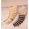 fashion gold/ silver/Bronze  plated metal fan-shaped ear cuff ear stud E-0574