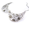 Bohemian Retro rhinestone hollow out flower collar choker necklace N-2013