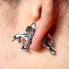 Pair Vintage Style Silver Lovely Tenma With Wing Ear Stud E-1646-S