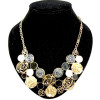 New charming metal enamel hollow out rose flower choker necklace N-0044