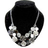 New charming metal enamel hollow out rose flower choker necklace N-0044