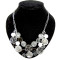 New charming metal enamel hollow out rose flower choker necklace N-0044