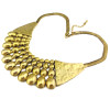 European style vintage gold silver metal tassels snake chain choker necklace N-1875