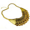 European style vintage gold silver metal tassels snake chain choker necklace N-1875