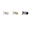 New Fashion Gold Plated Metal Hat Glass Mustache Duoble Finger Ring R-0128-G