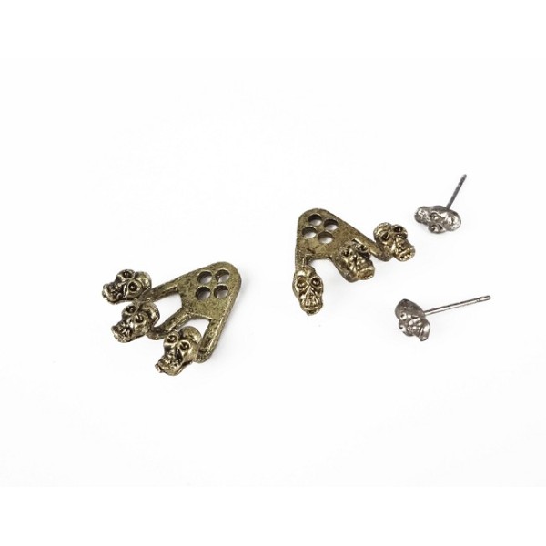 New Punk Rock  skull head claw ear cuff ear stud E-1092