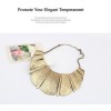 punk Retro bronze metal spot crescent choker necklace N-2095