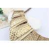 punk Retro bronze metal spot crescent choker necklace N-2095