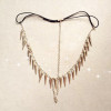 New in punk rock silver/bronze color rivet tassels  Headband F-0071