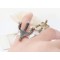 Vintage Bronze/Silver Plated Metal Dragon Claw Ring R-1002
