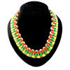 New Chunky Three Layers Stripe Ribbon Winding Buckle Bib Necklace N-1510