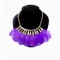 New Bohemian Gold Tone Rhinestone Crystal Feather Choker Bib Necklace N-1302