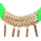New Fashion punk Gold Plated Metal Rivet Wing Choker Necklace N-1276