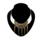 New Fashion punk Gold Plated Metal Rivet Wing Choker Necklace N-1276