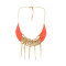 New Fashion punk Gold Plated Metal Rivet Wing Choker Necklace N-1276