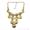 New Fashion Vintage Gold Tone Metal Circle Eyes Choker Necklace N-1872