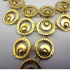 New Fashion Vintage Gold Tone Metal Circle Eyes Choker Necklace N-1872