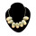 New Fashion Punk Gold Plated Metal Oval Gem Rhinestone Choker Necklace N-1035