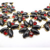 New Fashion Charming Gold Plated Metal Flower Gem Zircon Choker Beautiful Necklace N-0036