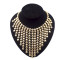 New Fashion Charming Round Paillette Tassel Choker Bib Necklace N-1753