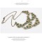Bohemian Fashion Bronze Metal Drop Resin Gem Stone Lovely Choker Bib Necklace N-0287