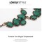 Bohemian Fashion Bronze Metal Drop Resin Gem Stone Lovely Choker Bib Necklace N-0287